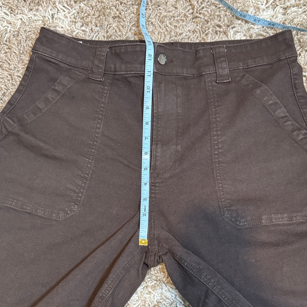 Joe’s Jeans Chloe Utility High Rise Wide Leg Jeans Coffee Bean Brown size 33 - Picture 13 of 16